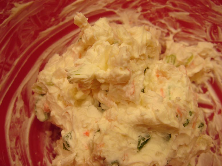 and imitation crab meat in