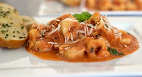 Tortellini with Crab Sauce