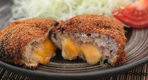 Menchi Katsu with Cheese